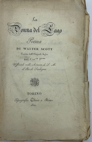 La donna del lago. Poema di Walter Scott tradotto dall'originale inglese dal Cav. P.